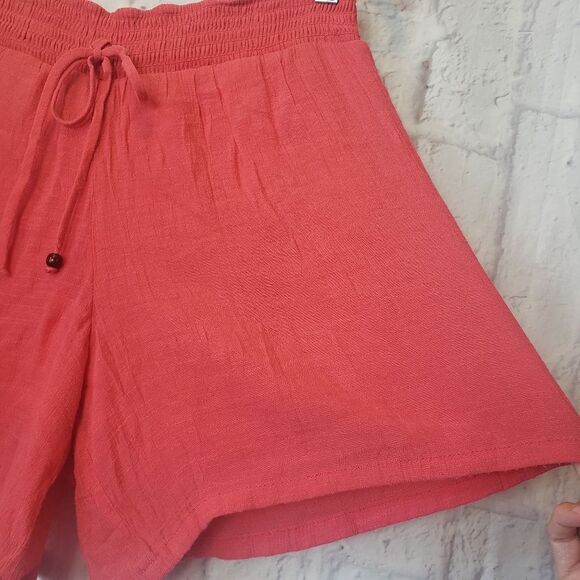 APT. 9 Coral Gauze Pull-on Shorts Medium - Picture 2 of 7